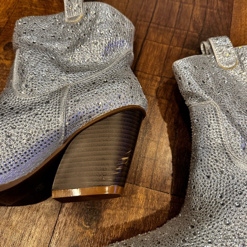 Silver Ankle Boots - Picture 5 of 9